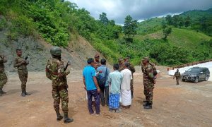 Army inaugurates newly built bridge in remote Thanchi, distributes gifts among schoolchildren